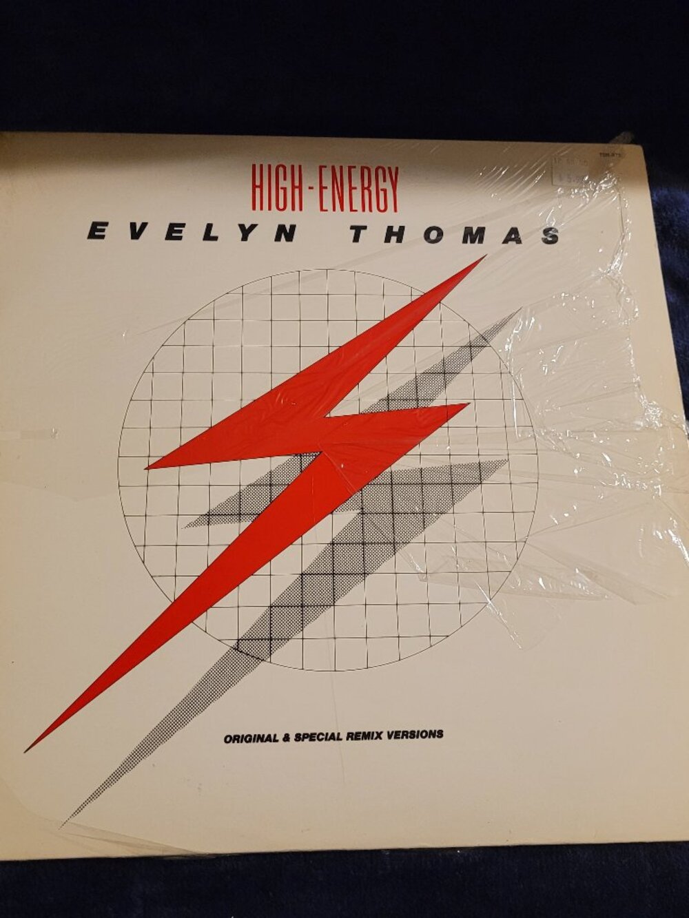 Evelyn Thomas High-Energy 12-Inch Vinyl TSR-833 Hi-NRG Disco Lightning Bolt Slee